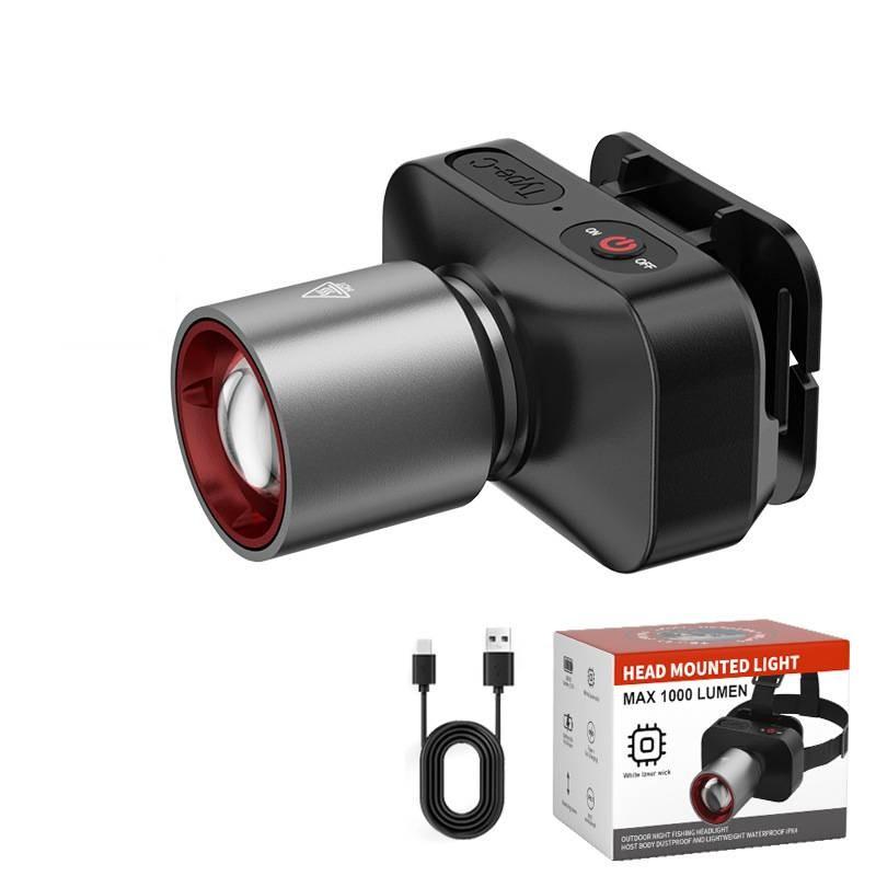 

Регулируемый налобный фонарь с зумом для улицы, мощный свет, водонепроницаемый, рабочий фонарь, инструмент для кемпинга