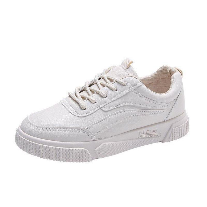 

Little white shoes women s autumn new women s shoes ulzzng front lace-up flat-soled women s board shoes 40