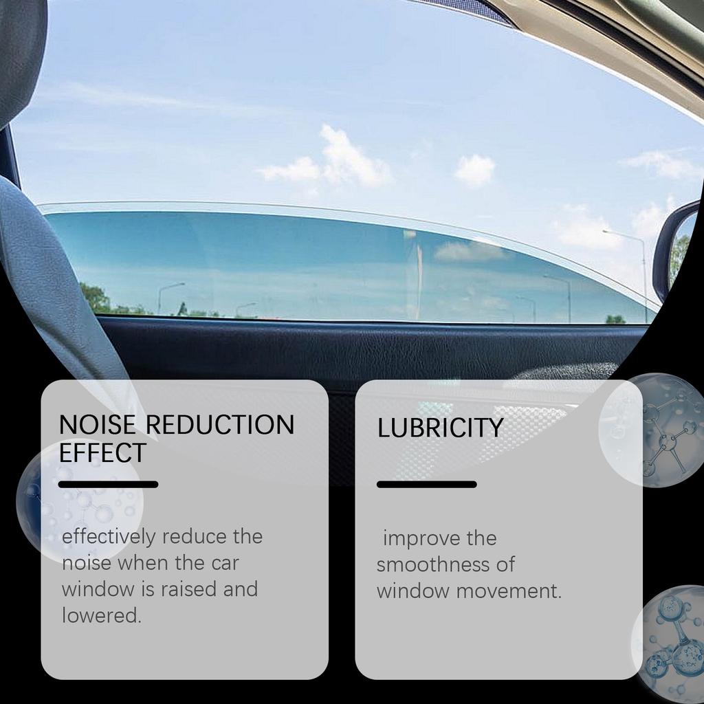 Car Window Noise Reduction Lubricant Long-lasting Smooth -aging Lifting Glass Noise Cleaning Agent 100ml