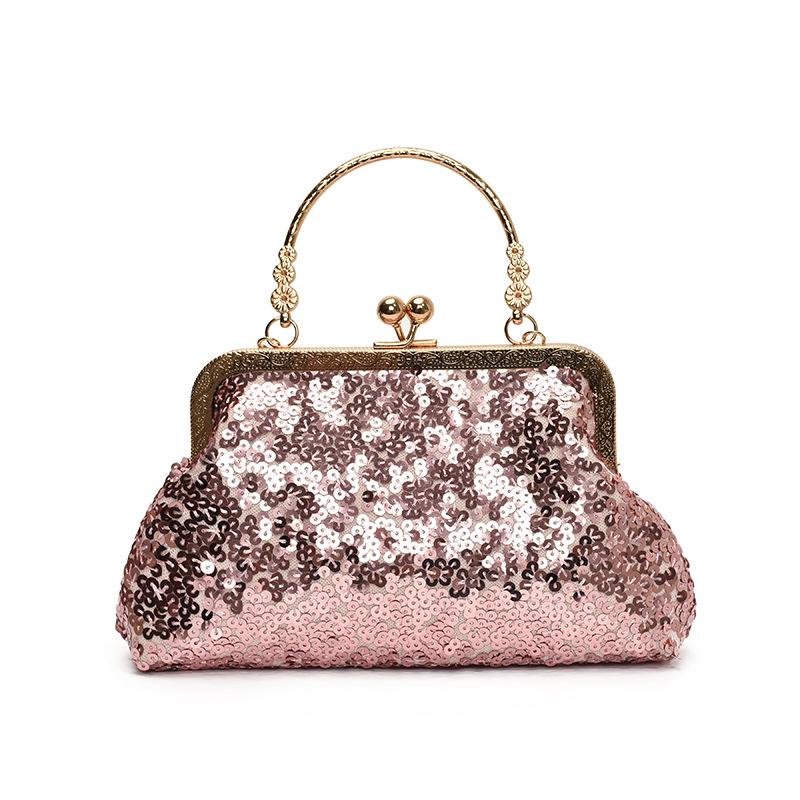 Fashion Shiny Sequins Shoulder Bag Luxury Handbag Evening Small Purse Clutch Bag Banquet Chain Bag Girls