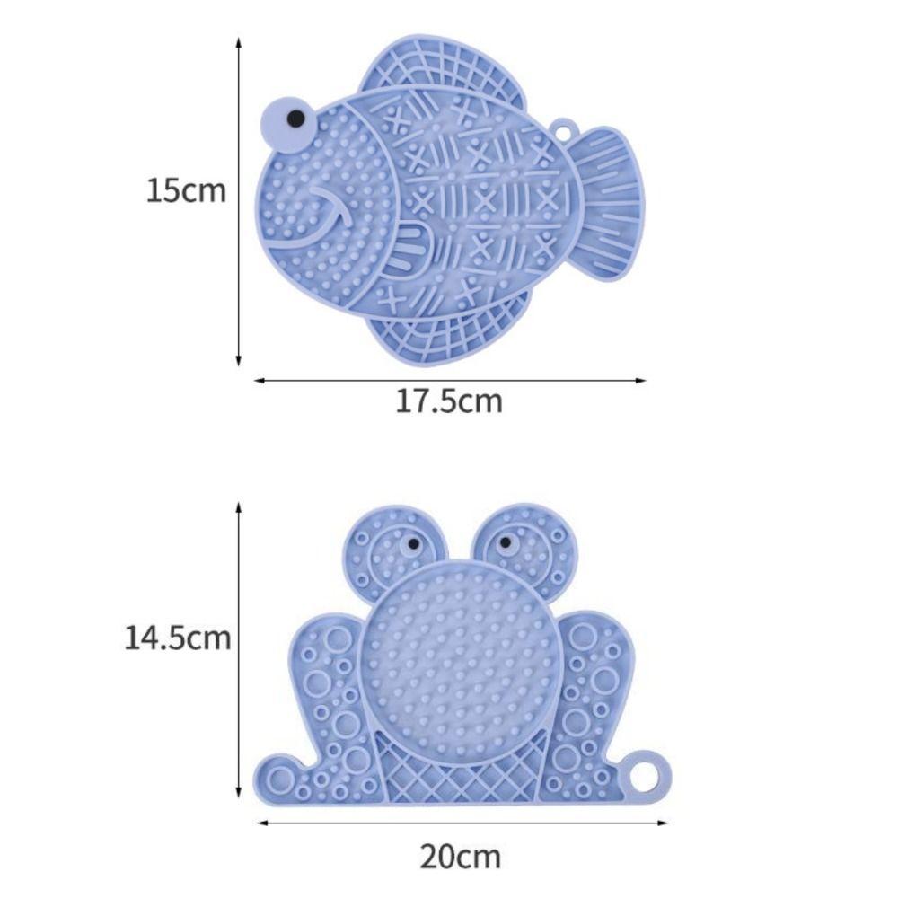 Kreative Muster Langsamfresser Leckmatte Frosch- und Fischform Leckpad Für Hunde Katzen