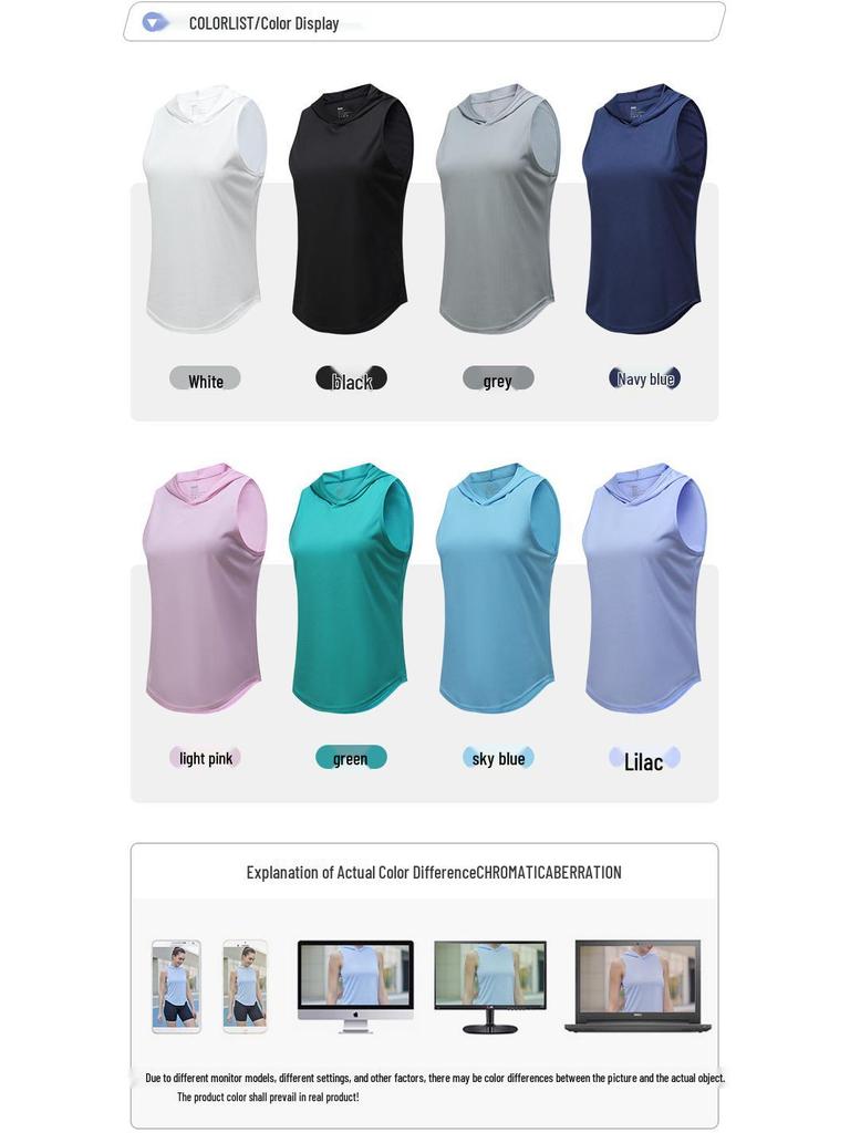 Men's Quick-Dry Hooded Sports Tank Top - Sleeveless Basketball Training Vest