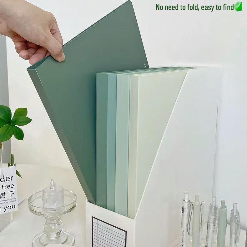 A4 Gradient Color Data Book & Folder for Student Test Papers - Large Capacity, Xiaohongshu Style