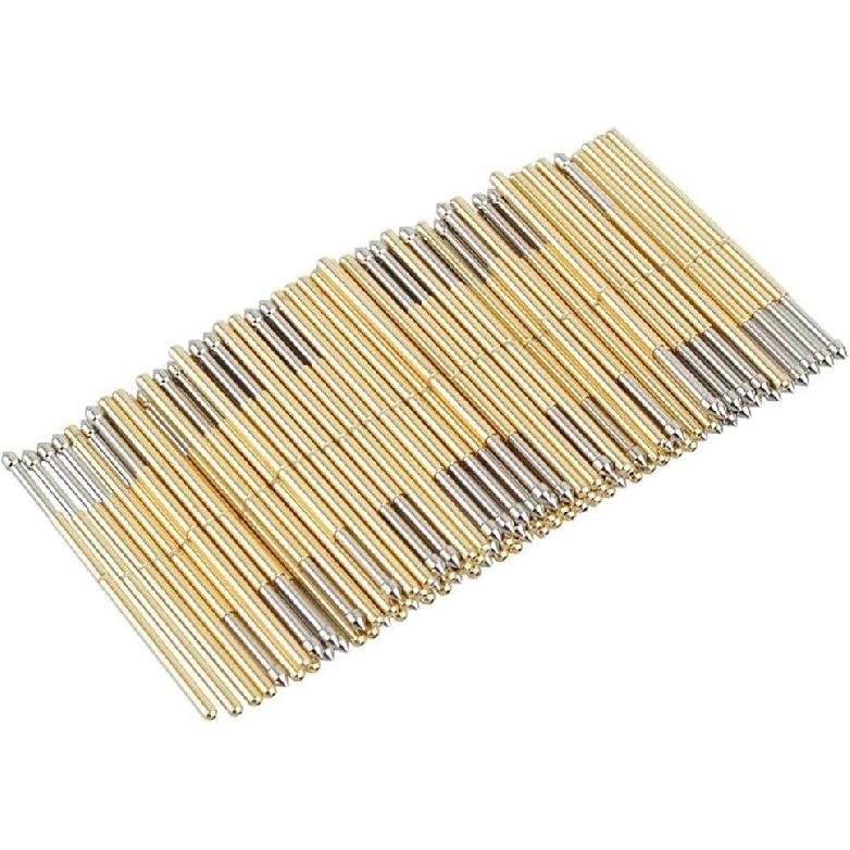 100 pcs P100-E2 Test Pins, Pogo Pins P100 Brass Pogo Pins Dia 1.5mm Pogo Pins Conical Head Pogo Pin Test Tools