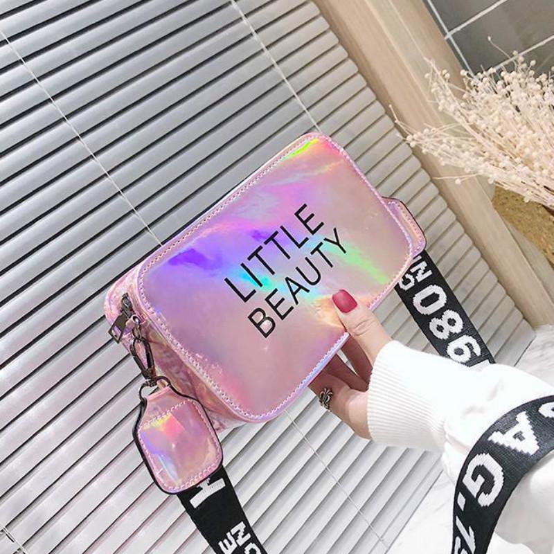 shoulder bolsa holografica