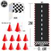 Checkered Race Car Party Black White Checkered Flag Tablecloth Road Tablecloth Racetrack TableCover Racing Birthday Party Decor