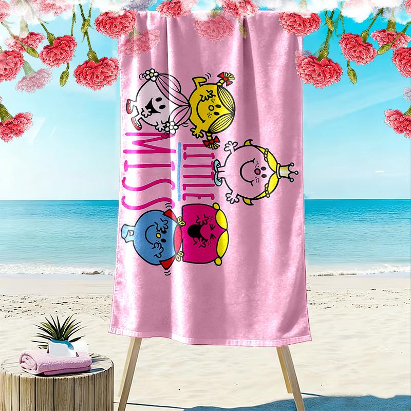 Mr. Men and Little Miss2 Print Beach Towel, Large Soft Quick Dry Towel for Beach Camping Swimming