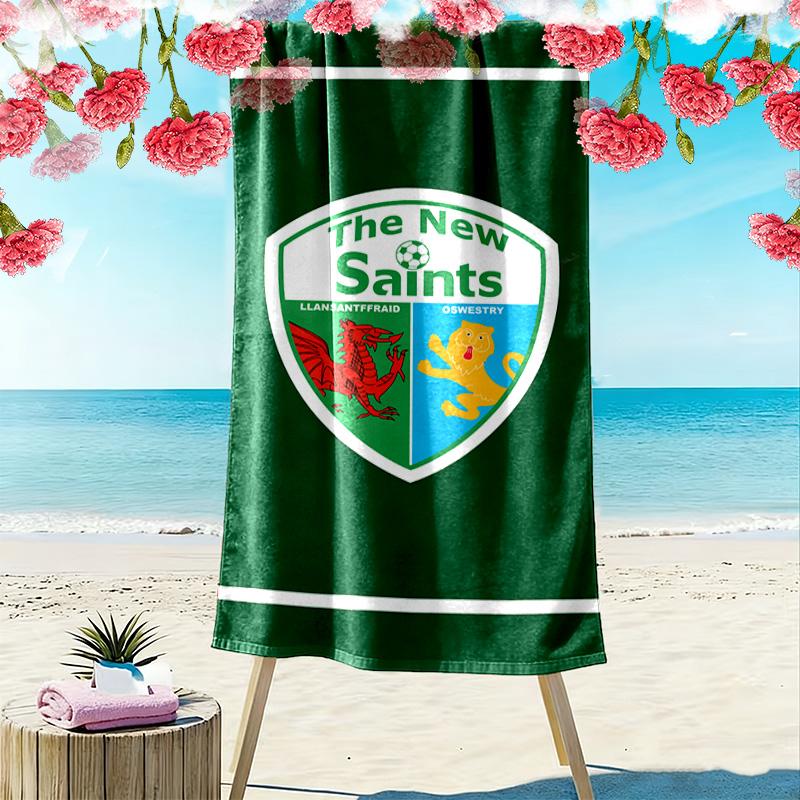 The New Saints 2D Flat Print Beach Towel, Large Soft Quick Dry Towel for Beach Camping Swimming