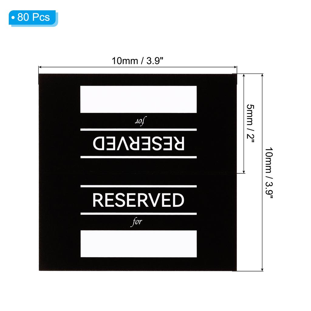 20/40/80pcs Reserved Table Signs Double Sided Seating Name Cards Tables Tent Blank Card for Wedding Restaurant Party Event