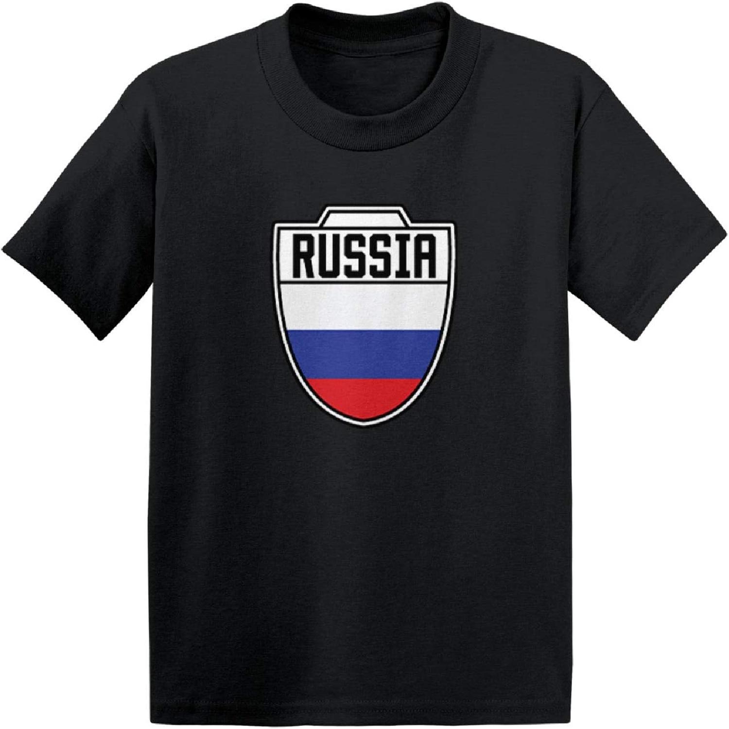 Russia - Country Soccer Crest Infant_Toddler Cotton Jersey T-Shirt S разноцветный