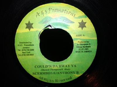 7-Zoll Schallplatte SCERMBEGE & ANTHONY B - Could'n Da Bway Ya NONE A & S Promotion 2001 Jamaika Reggae, Ska & Dub Gebraucht