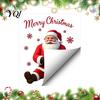 Indoor Outdoor Party Supplies Santa Claus Toilet Sticker, Waterproof PVC Christmas Bathroom Decal for Removable Wall Art Home Decoration, Snowflake