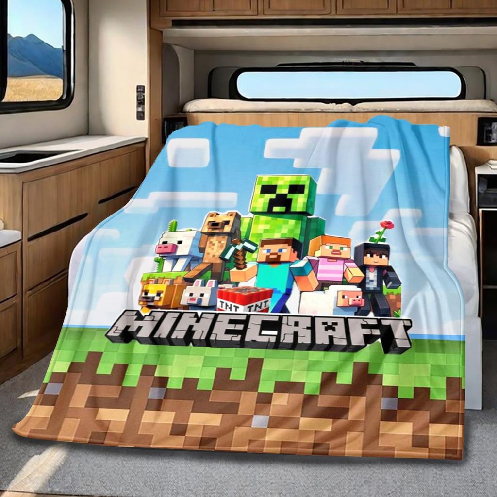 Classic Entertainment Sandbox Xbox Games Minecraft  blanket, home warming, four season bed decoration, sofa cover, flannel throwing blanket K2