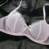 Ladies Sexy Solid Color Lace Sling Bra Lace-Up Panties Two-piece Split Sexy Suit With Steel Ring