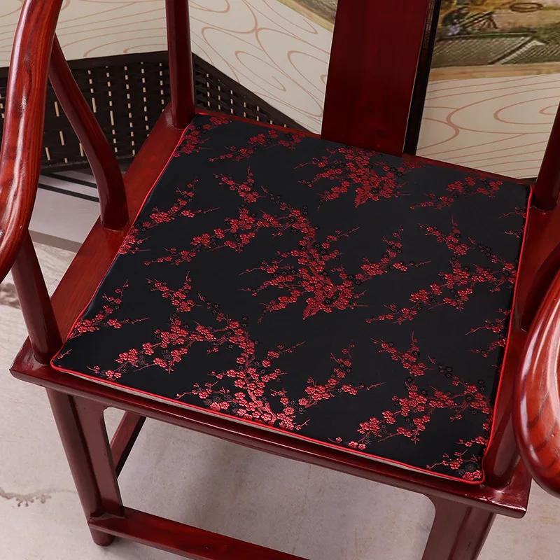 Square Chinese Style Mahogany Sofa Cushion Removable Washable Non-slip Single Seat Cushion Home Chair Pad Soft No Ball No Fading