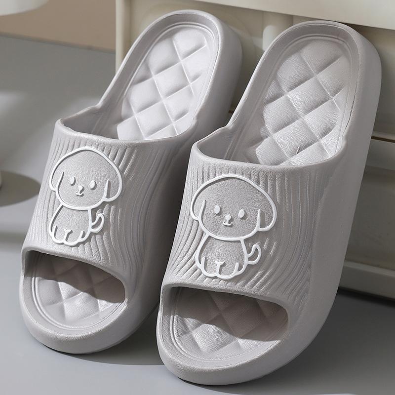 New Summer Sandals and Slippers Female Home Soft-soled Non-slip Dog Cartoon Slippers Cartoon Slippers Male Summer