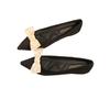 Fashion Elegant Ladies Bowknot Silk Wedding Shoes Woman Suede Leather Ballet Flats Pointy Slip On Loafers Women Bow Moccasins Big Size43