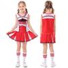 Kids Girls Cheerleaders Cheerleading Football Baby Top Skirt Sets Children Christmas New Year Halloween Cosplay Costumes Performance Role Play Outfit