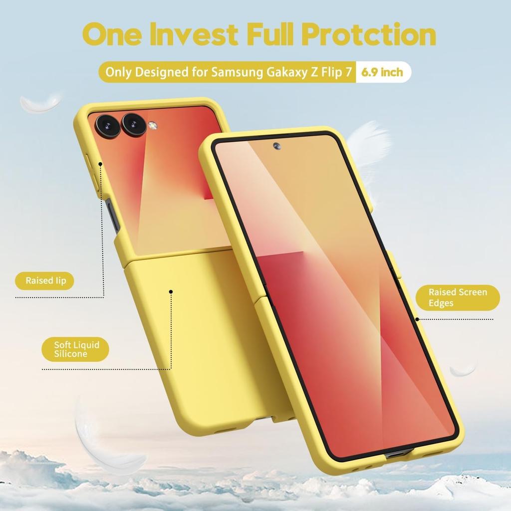 Liquid Silicone Case for Samsung Z Flip 8 Slim Ultra Thin Skin Feel Men Women Cover for Samsung Galaxy Z Flip 8 7 FE 6 5 4 3 2