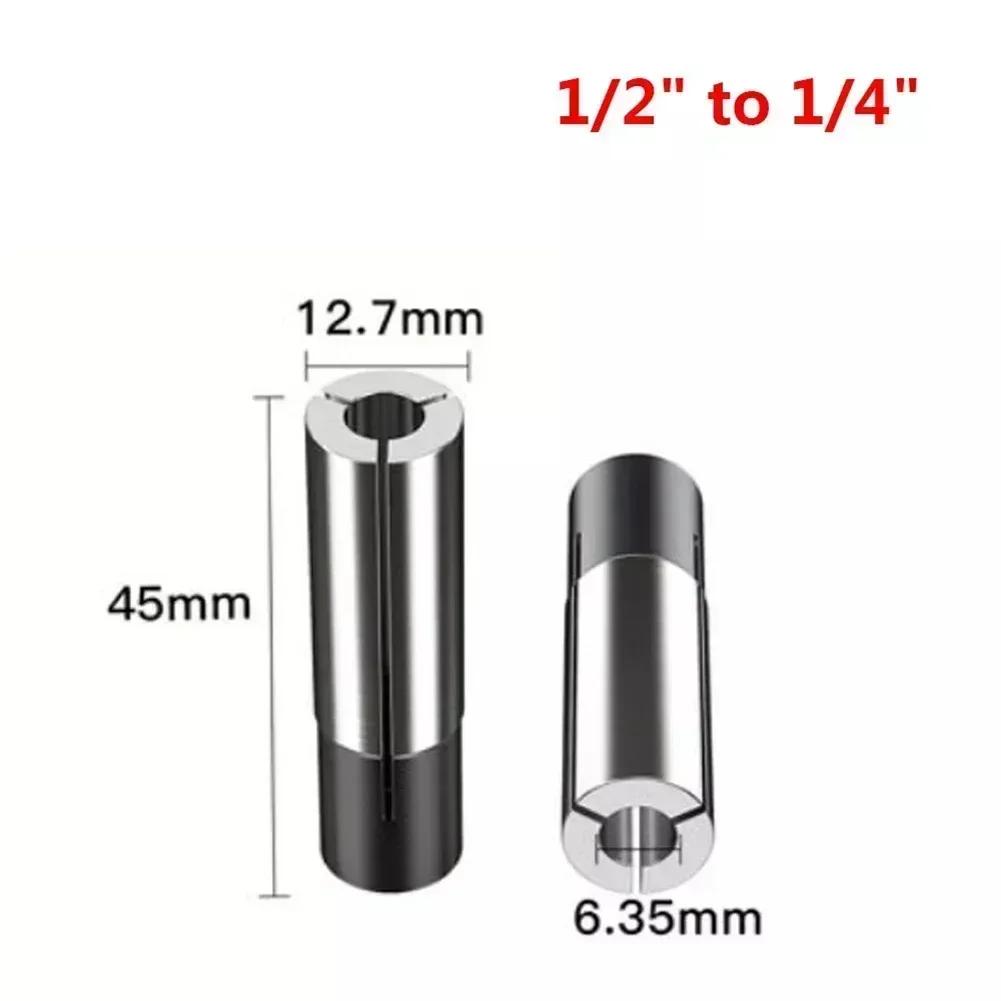 1/2" 1/4" 1/8" Collet Adaptor Shank Reducer Bit CNC Spindle Router 4/6/8/10mm Milling Cutter Toolholding  Chuck Adapter