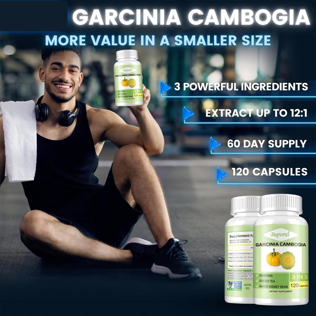 Buporai - 3-in-1 Garcinia Cambogia Complex Capsules - Energy