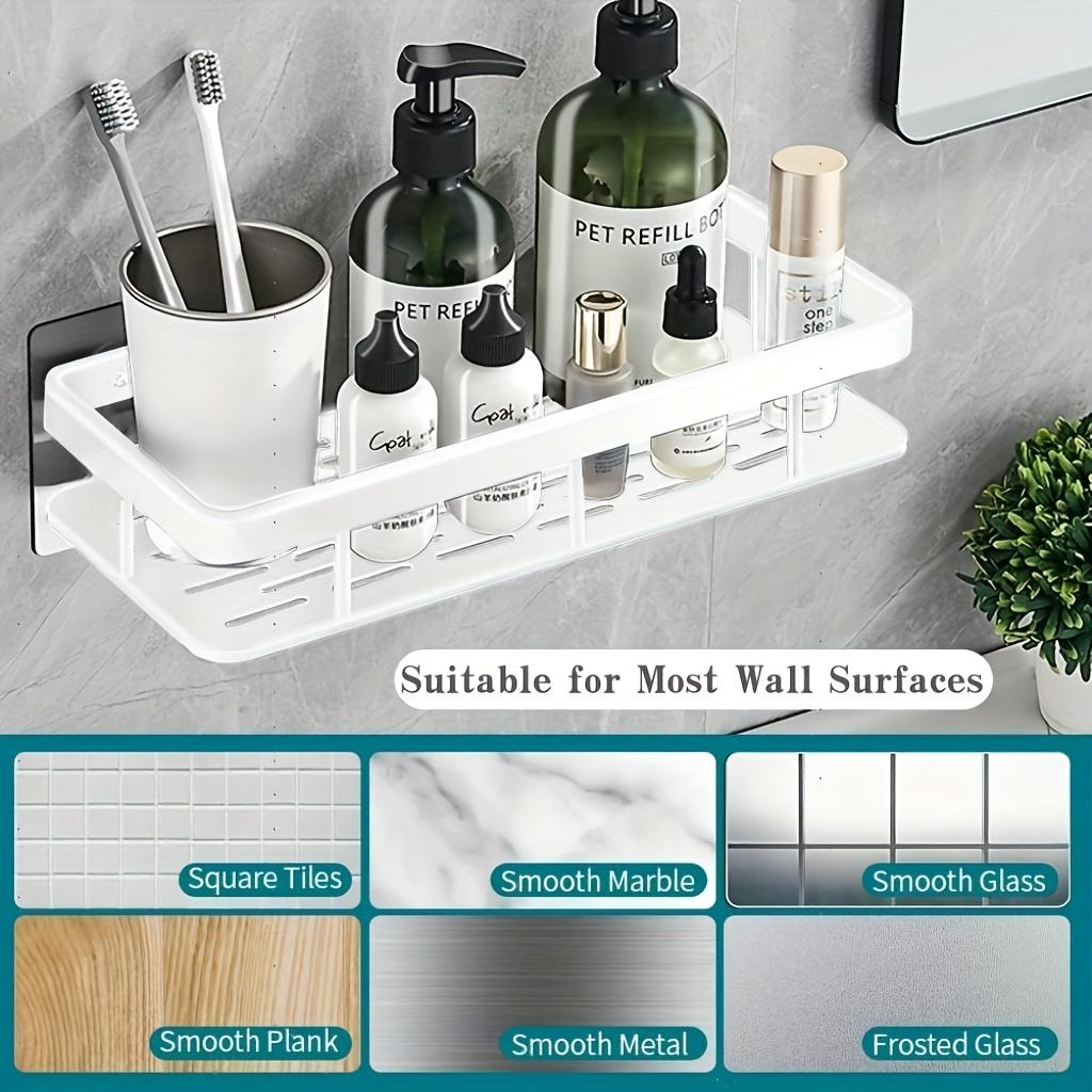 Large Capacity, No Drilling Required for Installation, Soap Holder, Floating Shelves for Bathroom And Kitchen, Space-Saving, Easy To Install