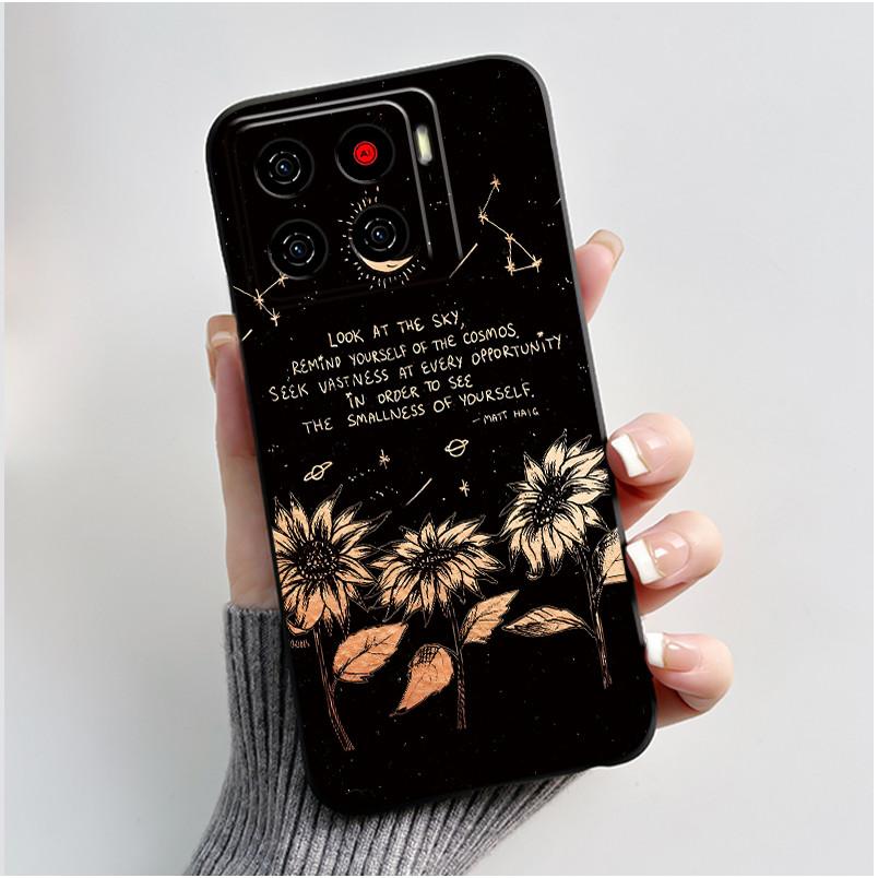 Cute Cartoon Case For ZTE Blade A56 Z2473 Nubia A56 Printing Shell For Blade A56 Pro Protective Cover Soft Silicone Black Casing