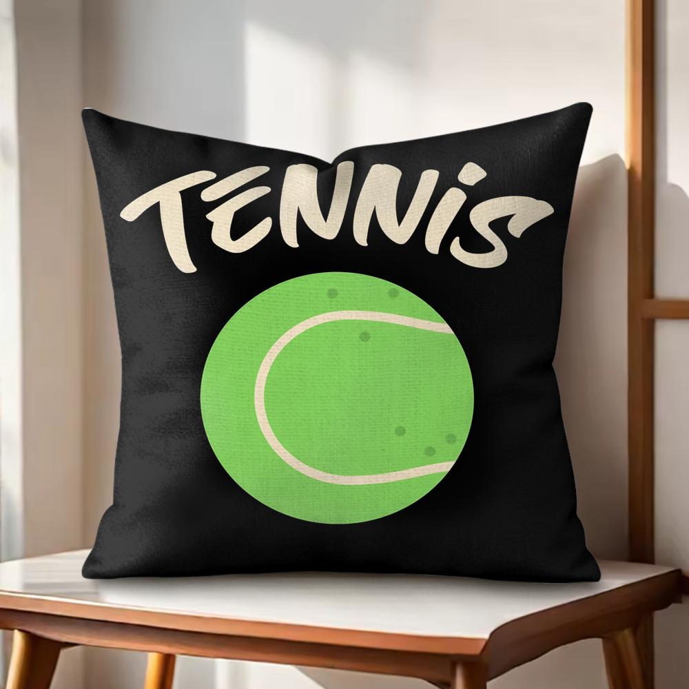 Tennis Cushion Cover Natural Linen Organic Fabric DoubleSided Printing Couch Pillow Covers Home Decor
