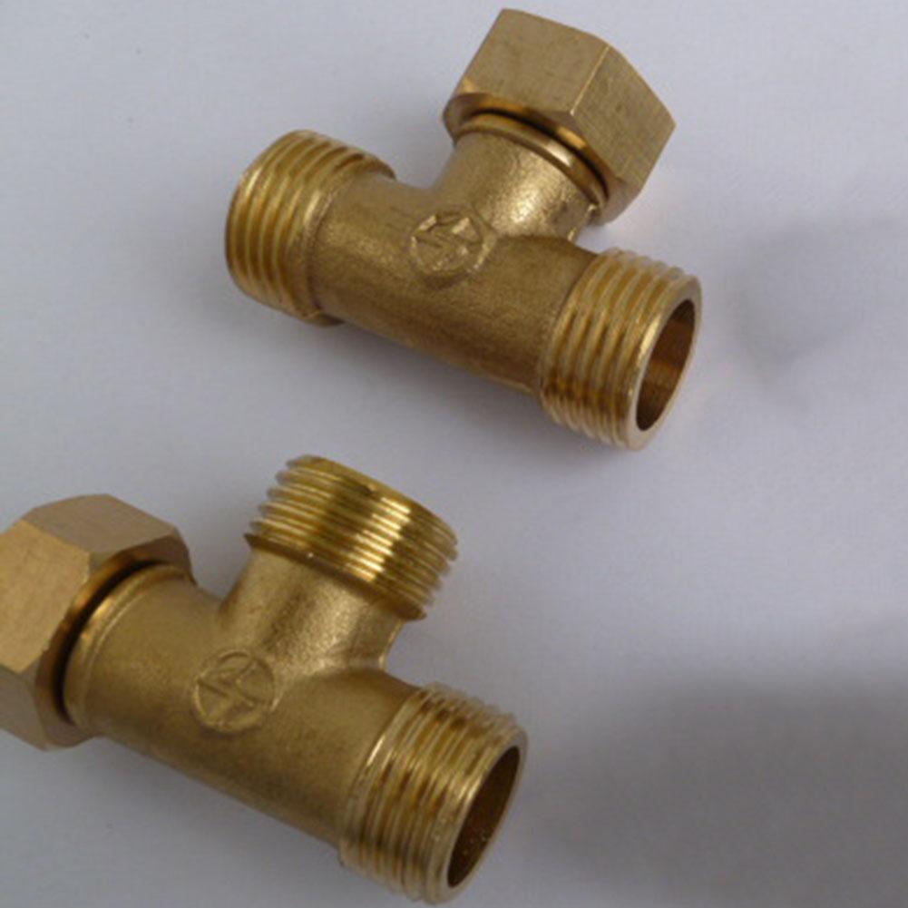 T Shaped Adapter Water Pipe Connector Reliable Replacement Three Way Device 1/2\" For Angle Valves Hoses Practical