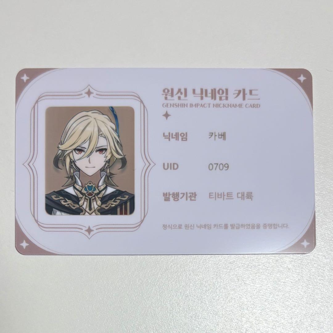 

[USED] Genshin Korea ID card Carve