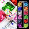 Laser Shiny Nail Glitter Flakes 12-Grid Nail Decoration Accessories  French Manicure