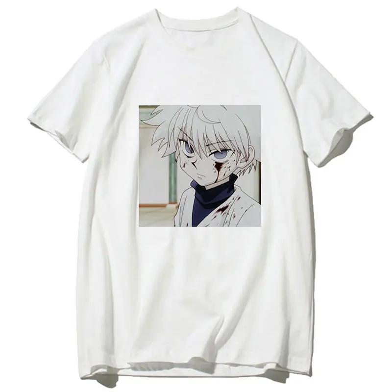 90s Japanese Anime Hunter X Hunter Unisex T-shirt Graphic Men Harajuku Kawaii Killua Tshirt Funny Hisoka T Shirt Tops Tees Male