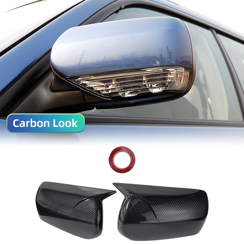 2PCS Glossy Black Car Side Rearview Mirror Cover Caps Shell For Subaru Impreza WRX STI 2004-2007