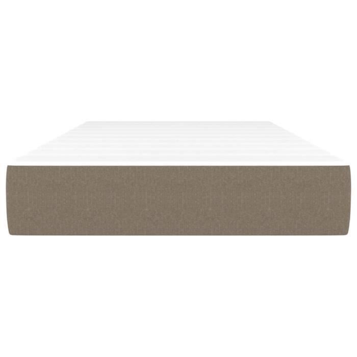 347738 vidaXL Pocket Spring Bed Mattress Taupe 100x200 Cm Thickness 20 Cm Fabric