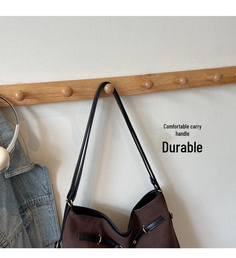 Women's 2025 Autumn/Winter Fashion: Casual Large-Capacity Textured Tote & Crossbody Backpack