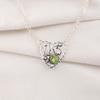 Peridot Anhänger Edelstein Schmuck, 925 Sterling Silber Anhänger, handgefertigter Schmuck Geburtsstein Anhänger, Geschenk für Ihn