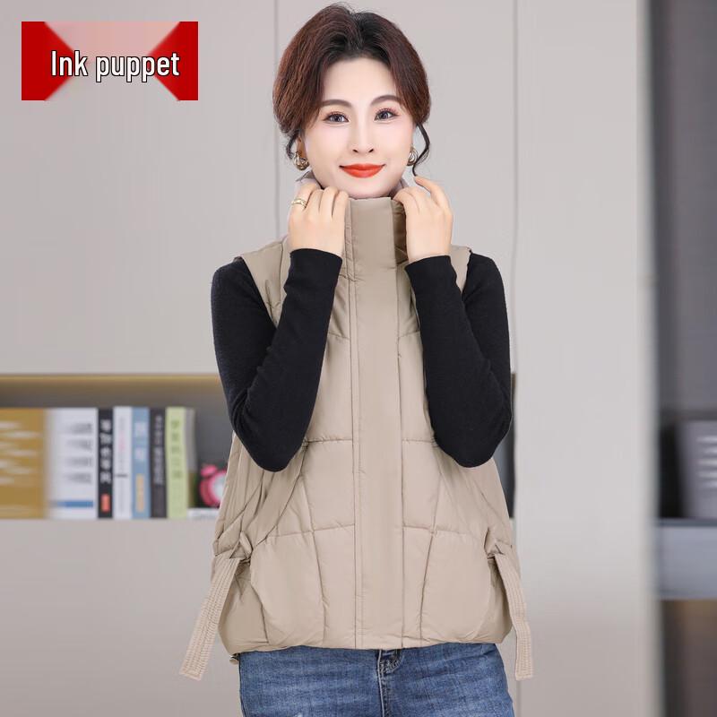 

Women s 2025 Autumn/Winter Stand-Collar Warm Vest 4XL