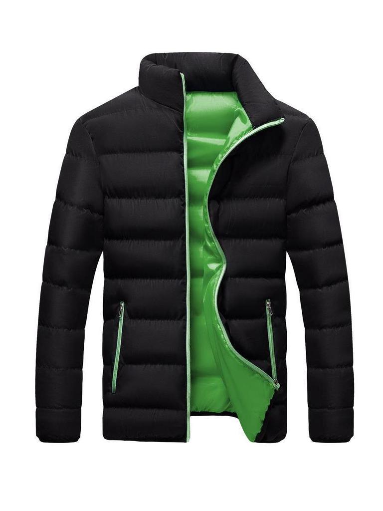 Giacca Sportiva da Uomo Ispessita Autunno/Inverno con Collo Alto Imbottita in Cotone - Cappotto Caldo Casual da Esterno