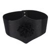 Ladies Slimming Corset Elastic Wide Waist Belt with 3D Flower Universal Women Banquet Dress Shirt Snap Buckle Corset