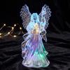 Angel Figurine Acrylic Decor Clear for Bedside Table, Holiday Display