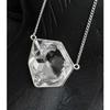 Korean Minimalist Geometric Crystal Earrings & Necklace Set with Adjustable Ring