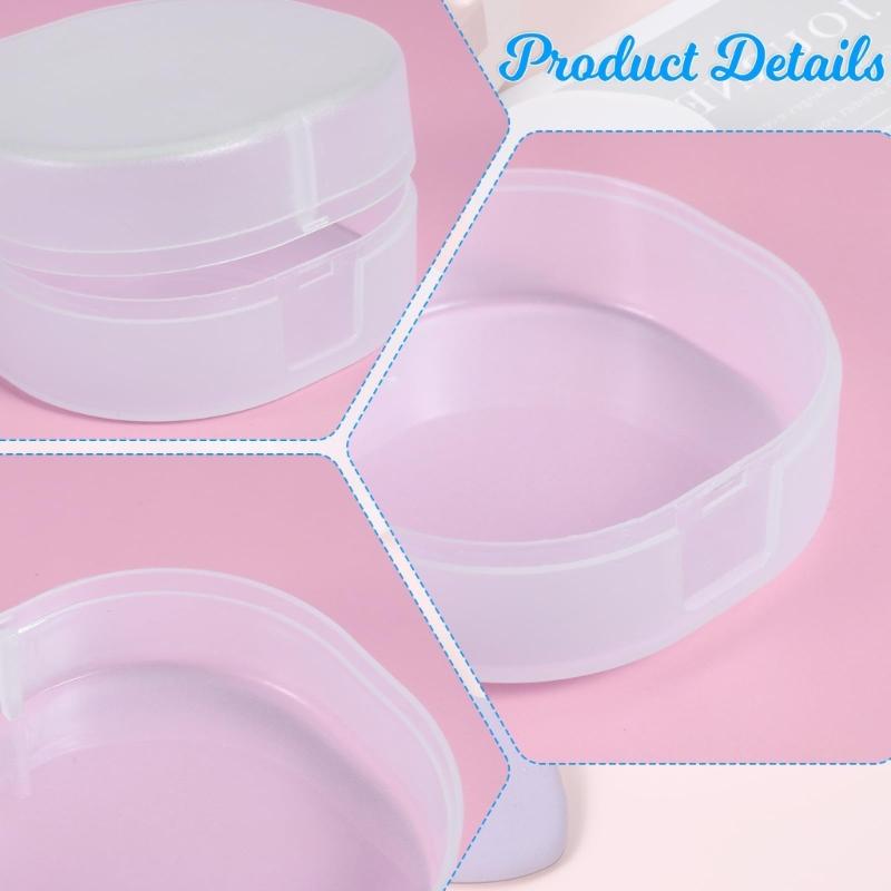 Compact Plastic Makeup Cotton Storage Box Square Design Clear Container Dustproof Lid For Small Spaces Travel