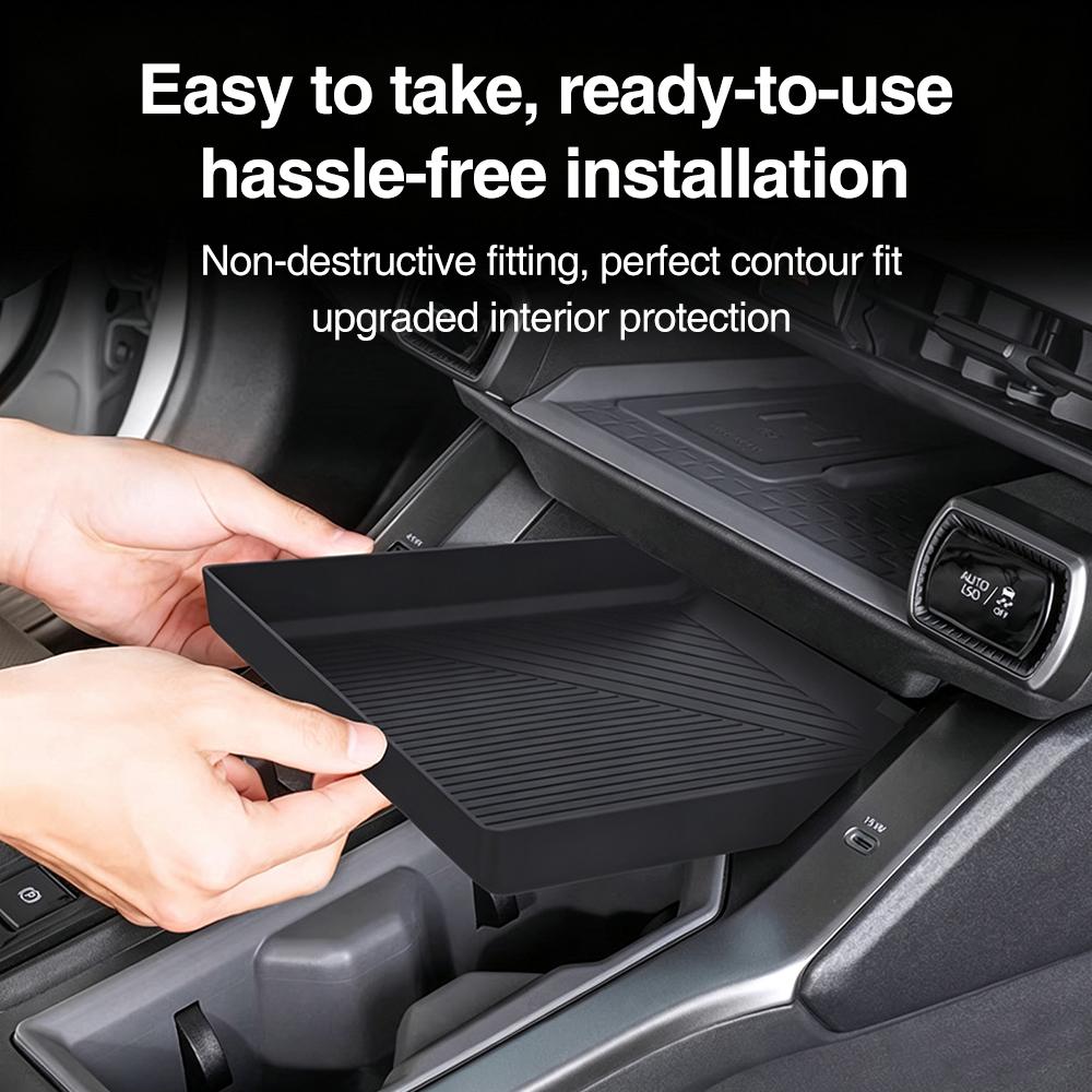 For Toyota RAV4 2026 Center Console Storage Box Silicone Anti-Slip Organizer Storage Box Holder Car Auto Interior Accessories