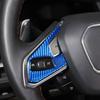 Blue Carbon Fiber Steering Wheel Button Sticker For -2025 Corvette C8