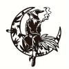 Halloween Witch Moon Metal Wall Art Home Decor Spooky Statue