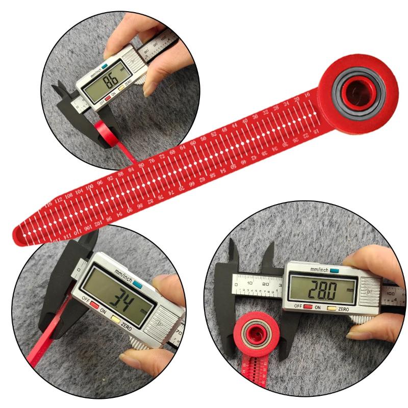 Portable Circular Drafting Compass Design Plastic Ruler, For Precision Drawing Woodworking Measuring Tool & Engineering Projects
