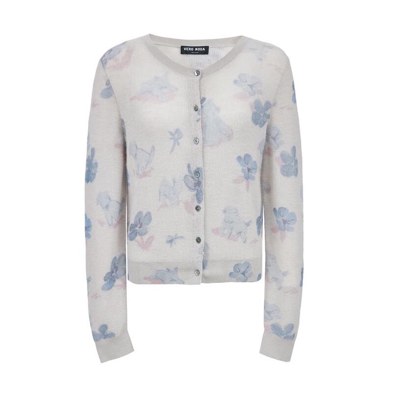 VEROMODA 2025 Autumn Printed Color Block Knit Top