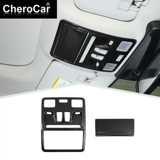 ABS Carbon Fiber Front Reading Light Frame Trim Cover for Ford Bronco Sport 21+