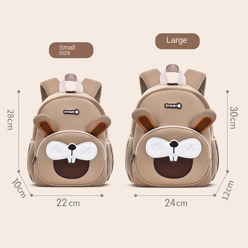 Children's Backpack Cartoon Animal Backpack Suitable For Children Aged 1-6 Waterproof and Breathable Soft Shoulder Strap