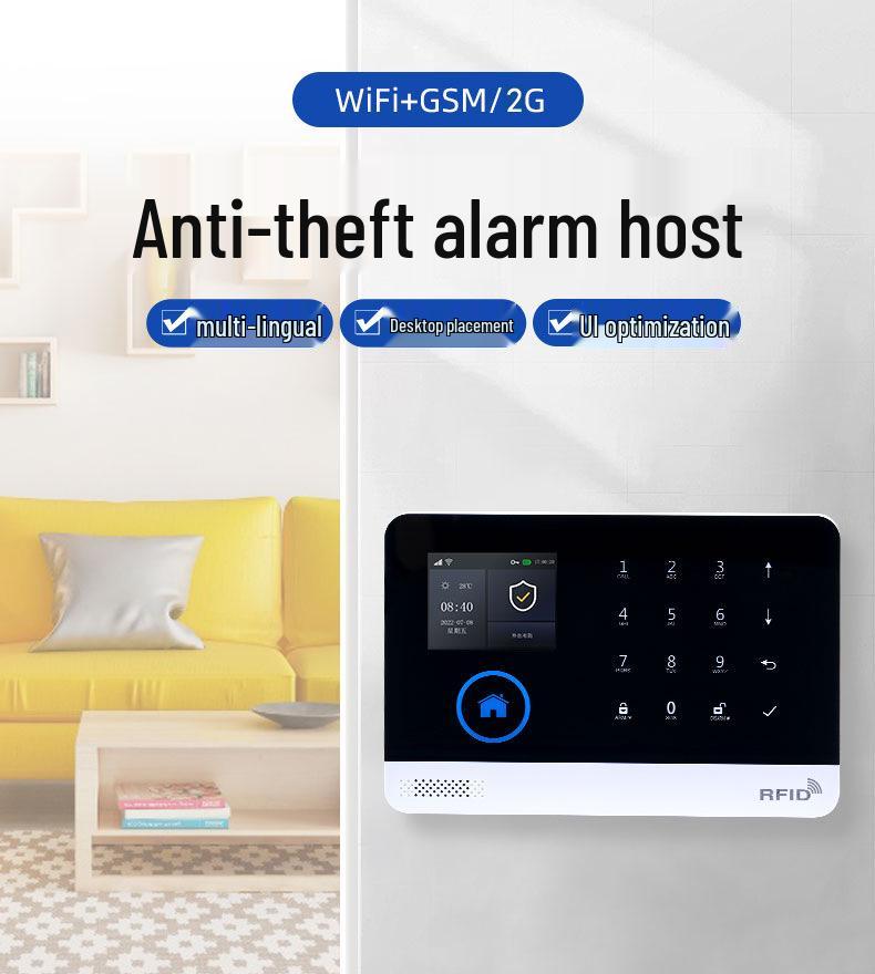 Tuya Smart WiFi & GSM Alarm Hub: 2,4" Dotykový displej Bezdrôtový bezpečnostný systém